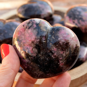 Rhodonite Crystal Heart